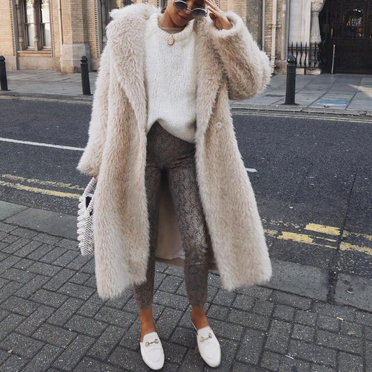 Manteau de fourrure long