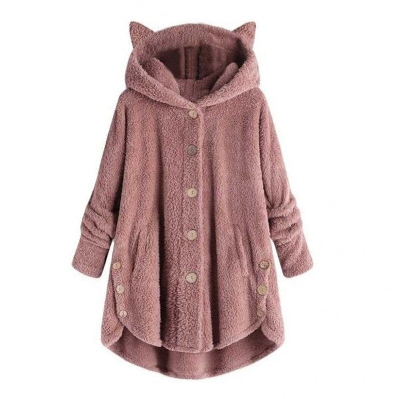 Manteau de chat doublé en peluche