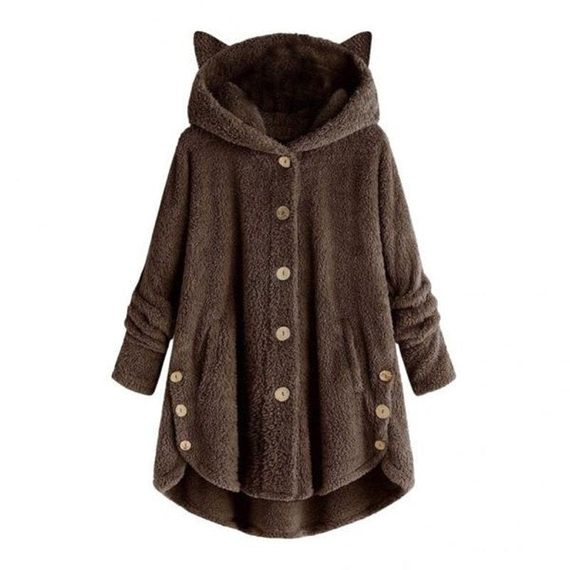 Manteau de chat doublé en peluche