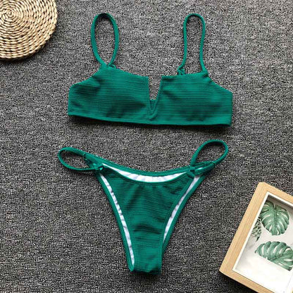 AquaLivv - Bikini brésilien à col en V