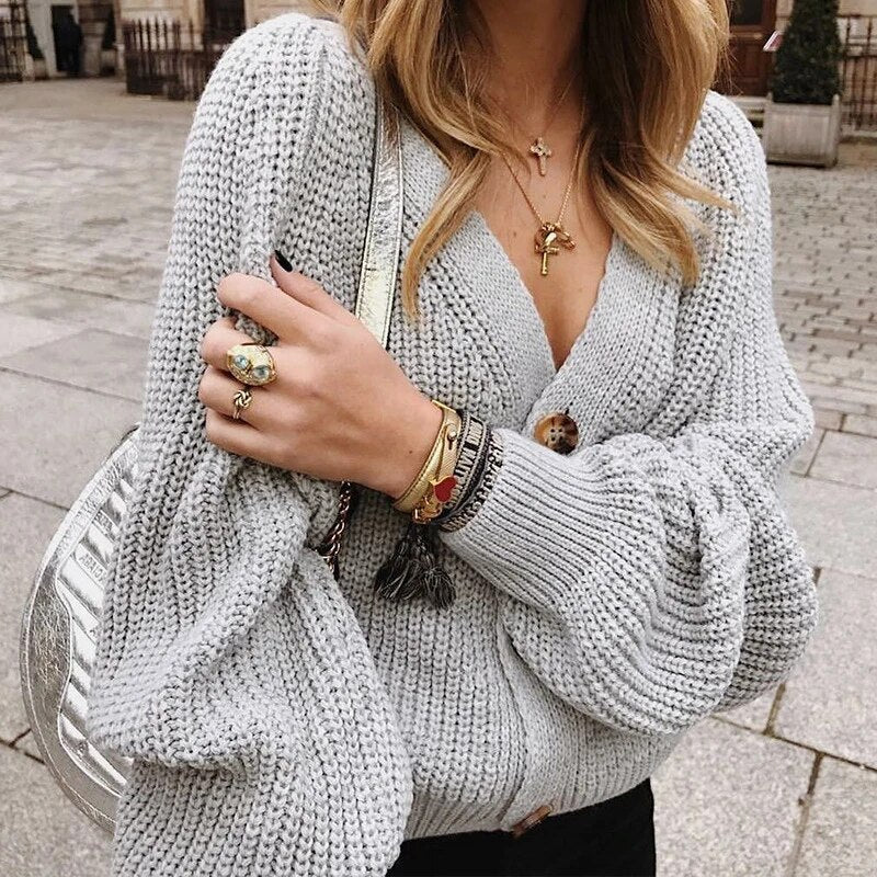 Cardigan en maille Leanne - Chaud et confortable