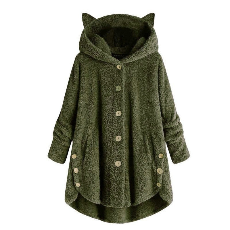 Manteau de chat doublé en peluche