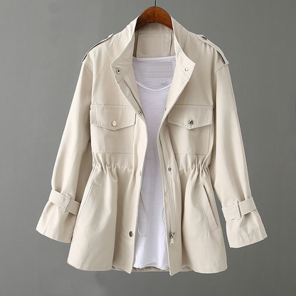 Lenja - veste unie avec cordon de serrage pour femme