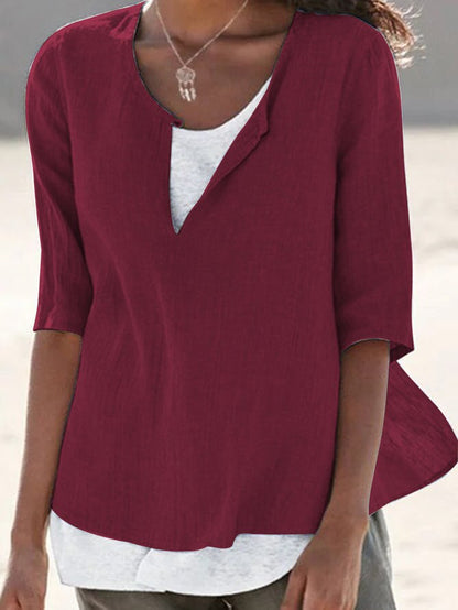 VeeTee™ : Chemise à col en V pour femmes