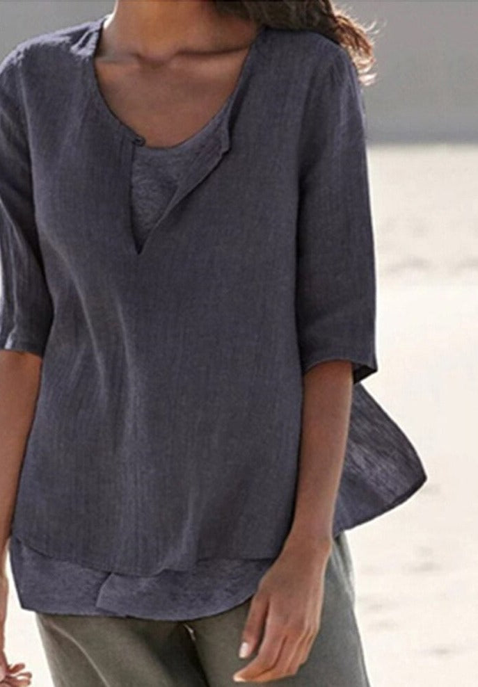 VeeTee™ : Chemise à col en V pour femmes