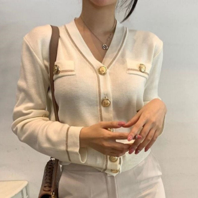 AllisasVest I Cardigan à col en V pour femmes