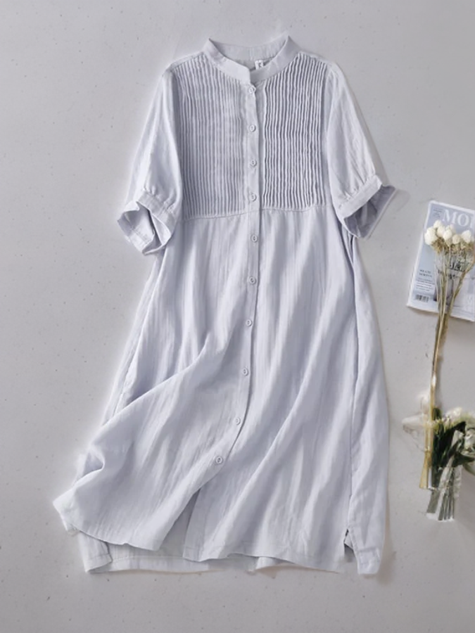 Hana - Robe plissée rétro artistique
