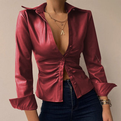 Tyara Blouse | Blouse à manches longues et col en V