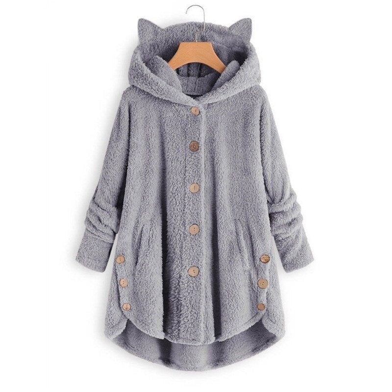 Manteau de chat doublé en peluche