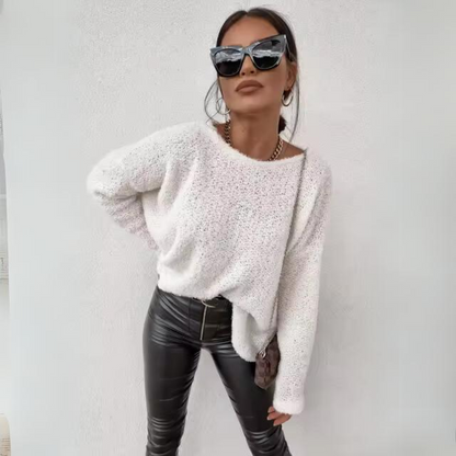 Helena - Pull à épaules tombantes de luxe