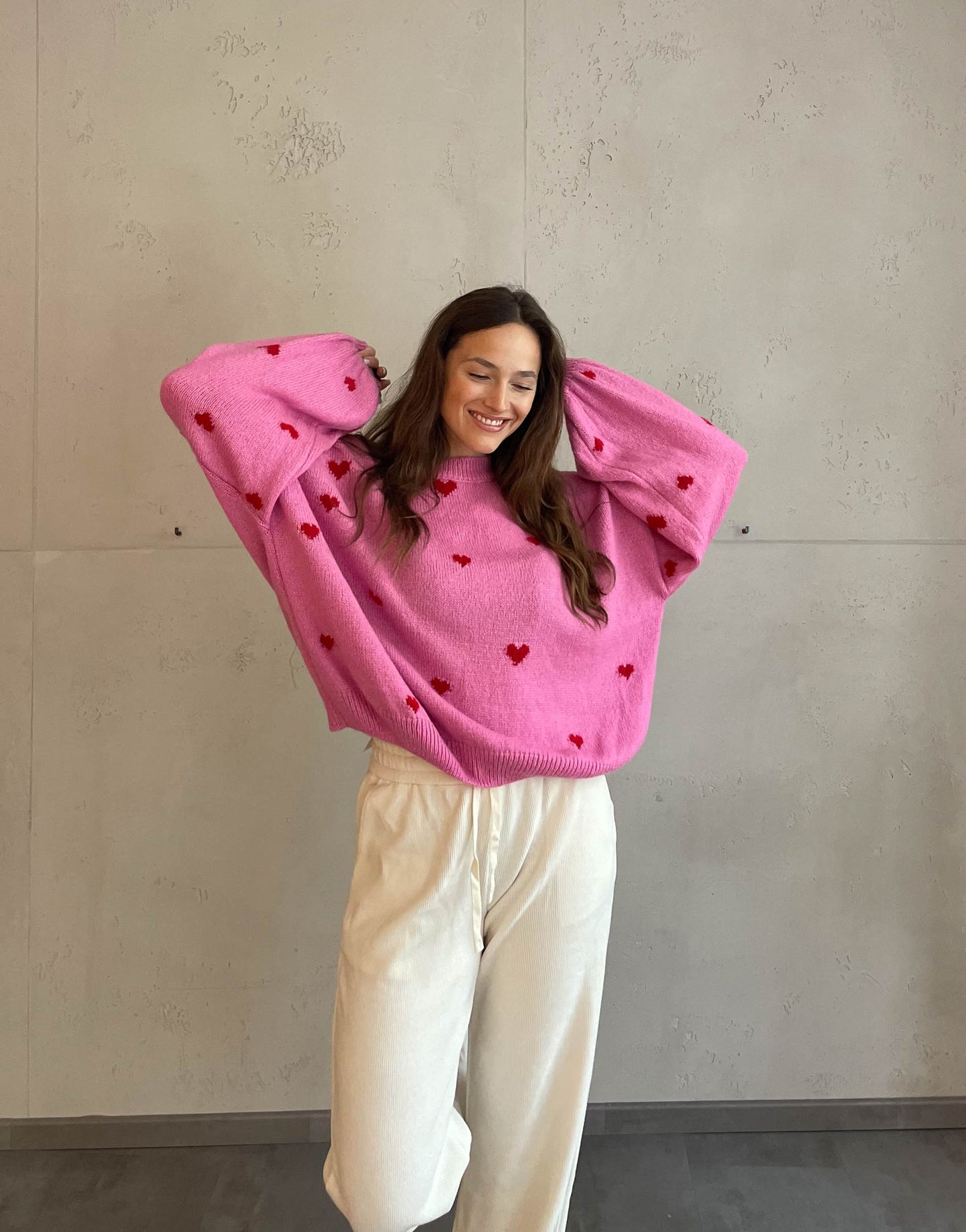 Asha - Pull Motif Cœur pour Femmes