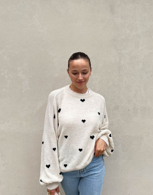 Asha - Pull Motif Cœur pour Femmes