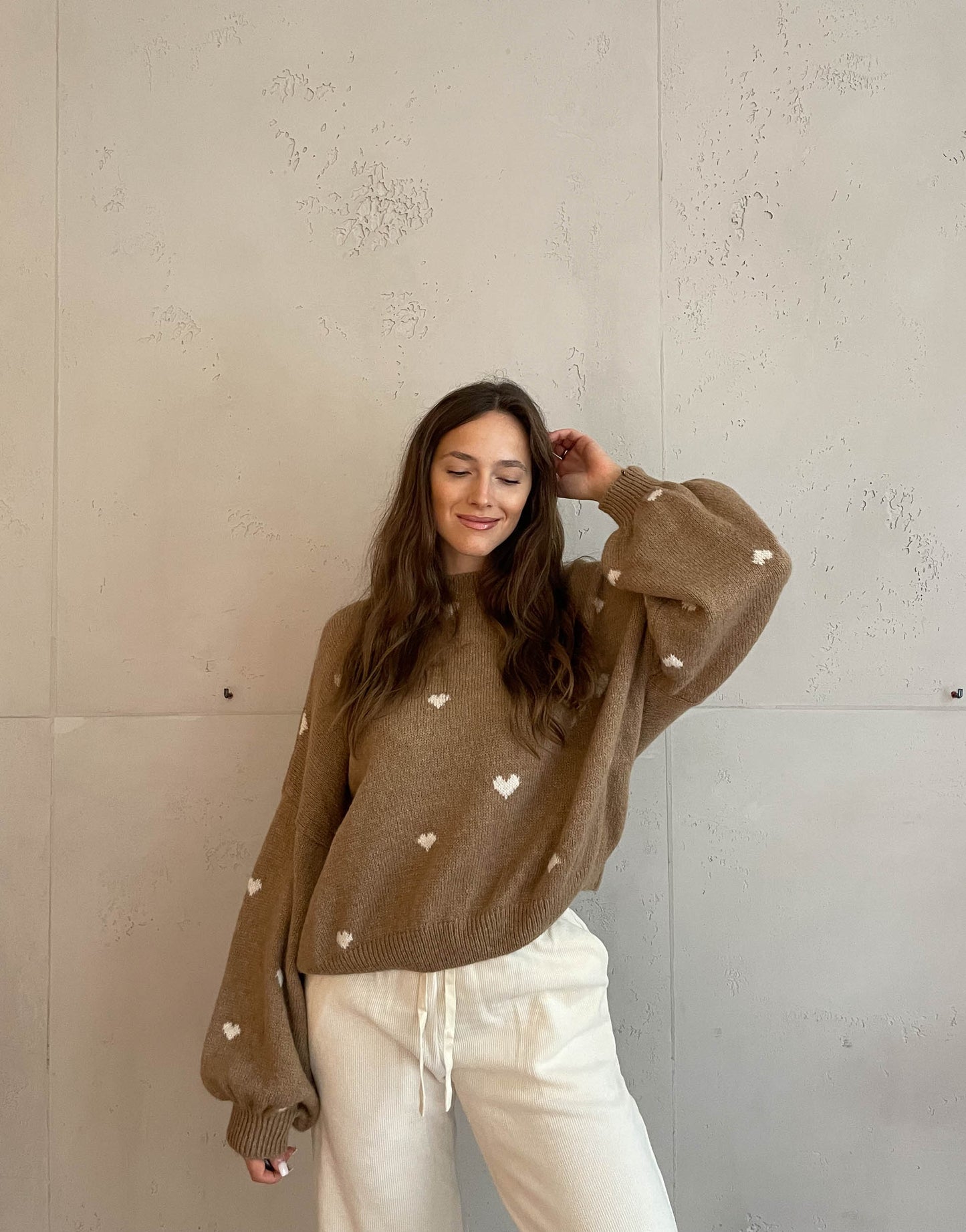 Asha - Pull Motif Cœur pour Femmes