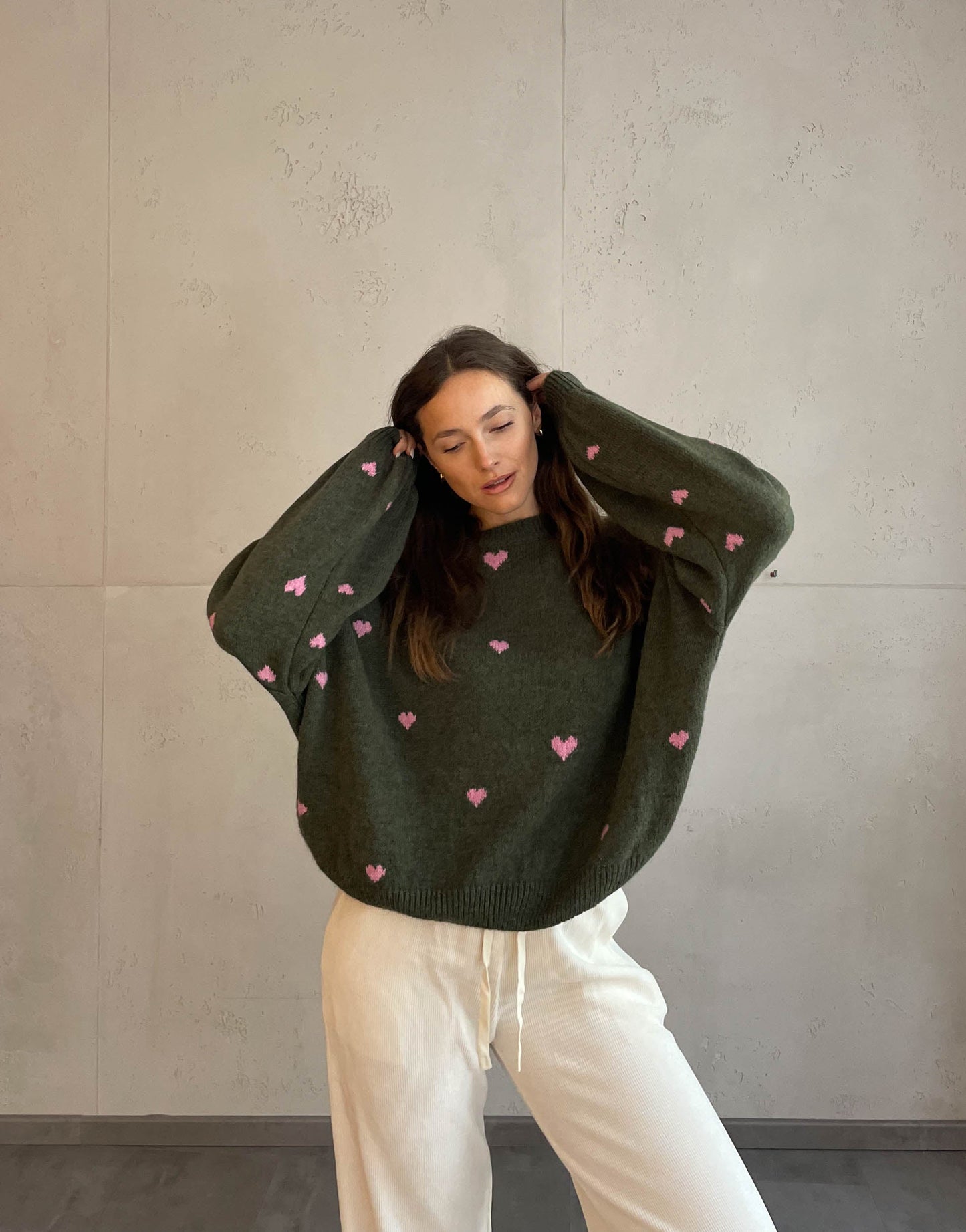 Asha - Pull Motif Cœur pour Femmes