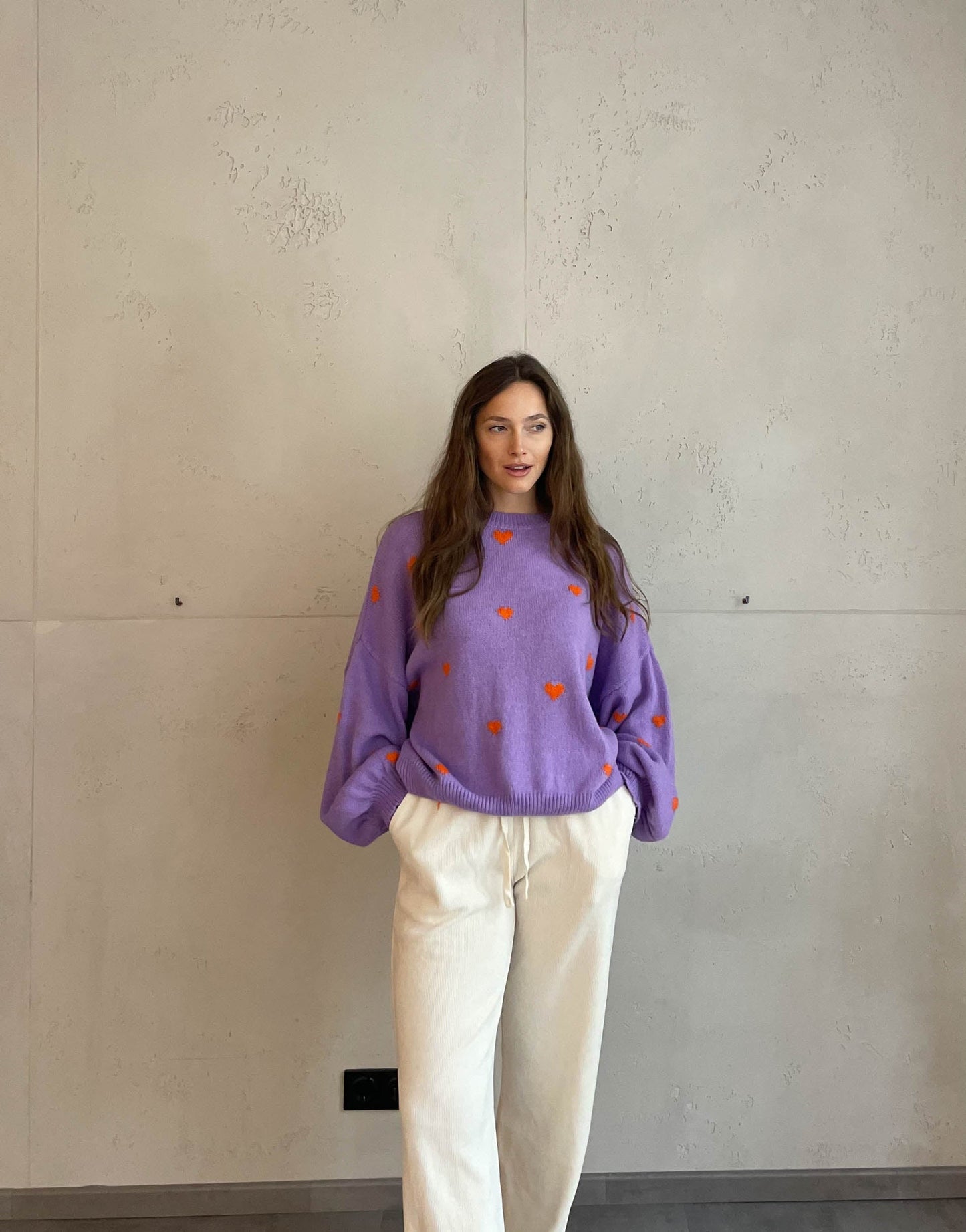 Asha - Pull Motif Cœur pour Femmes