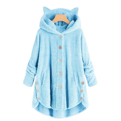 Manteau de chat doublé en peluche