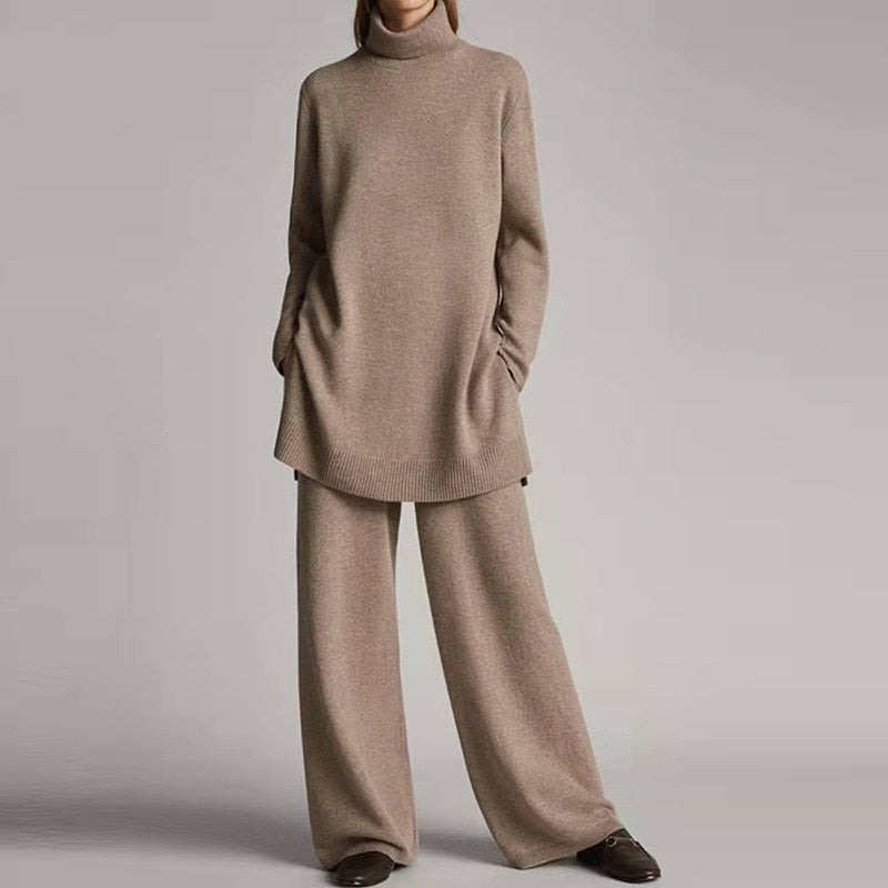Ensemble col roulé et pantalon de haute qualité | Élastique et résistant
