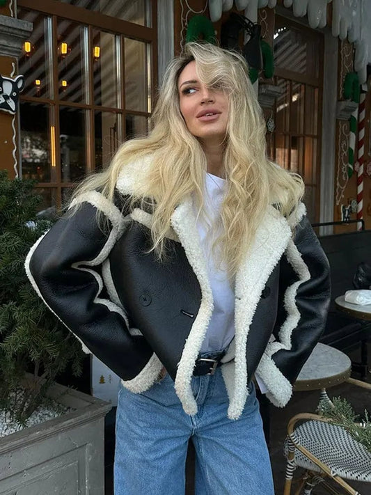 Veste à double boutonnage pour femme