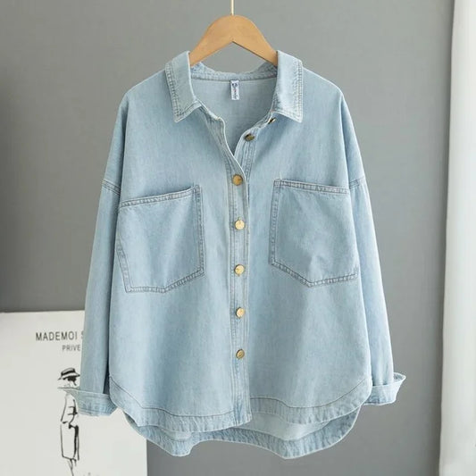 Umma Blouse | Chemisier en denim à manches longues décontracté