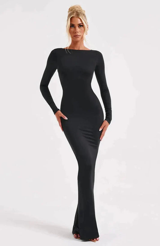Nikki - robe longue à dos creux