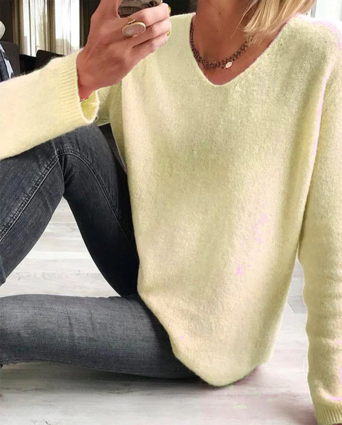 Jacobs | Pull à manches longues uni simple