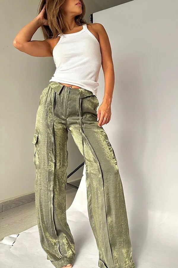 Pantalon élégant avec paillettes pour femmes