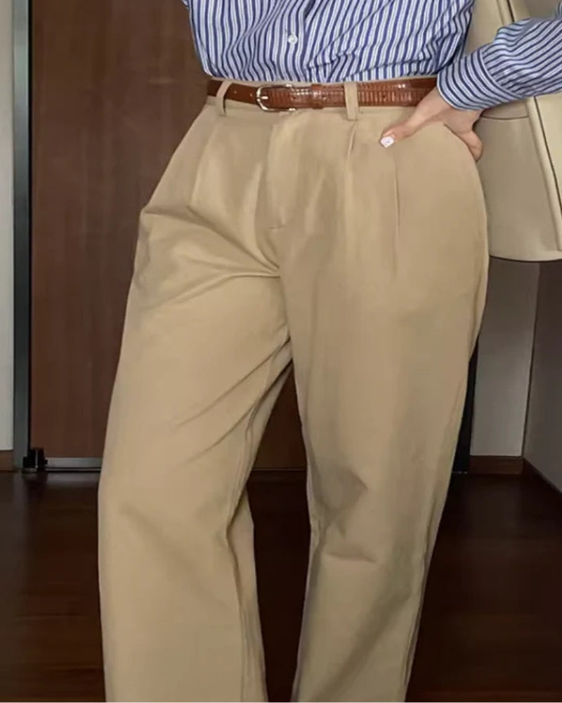 Adele | Pantalon large sur mesure | Business Chic | Tissu de luxe