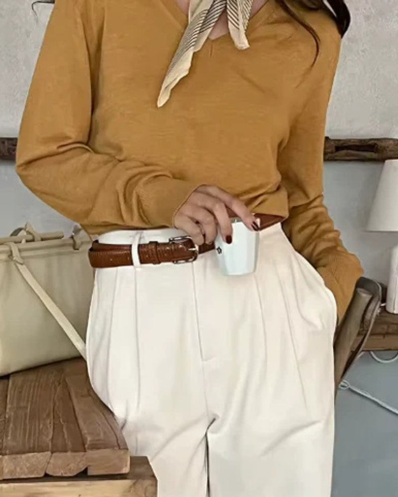 Adele | Pantalon large sur mesure | Business Chic | Tissu de luxe