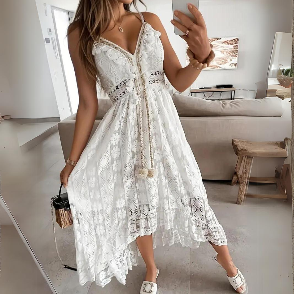 Inez - Robe en dentelle spaghetti