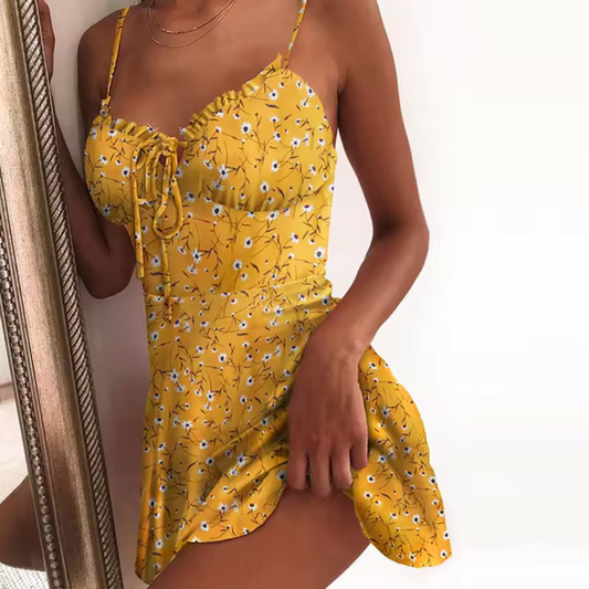 Ingrid | Robe d'été courte à fleurs