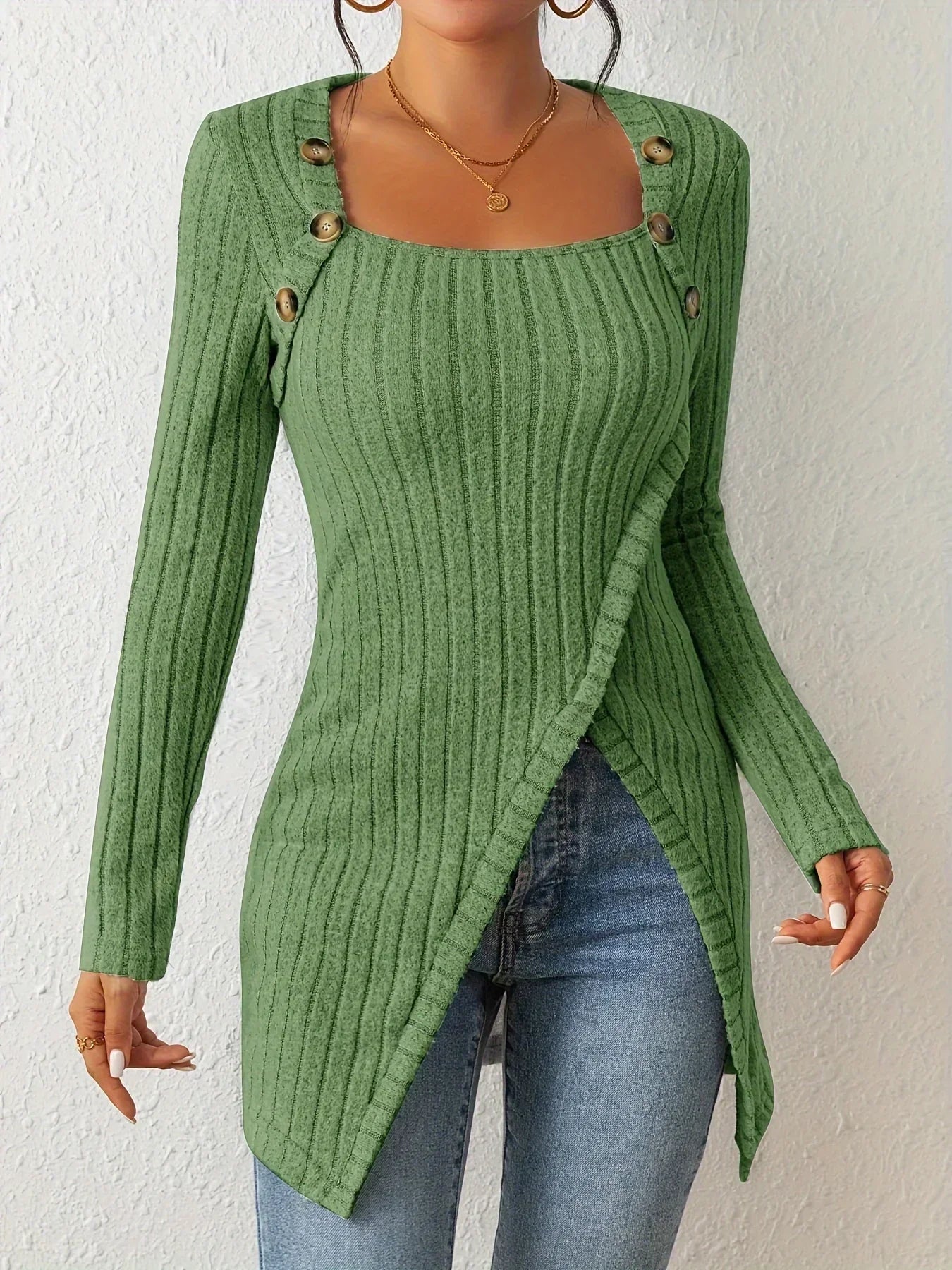 Megan - Pull Asymétrique pour Femmes