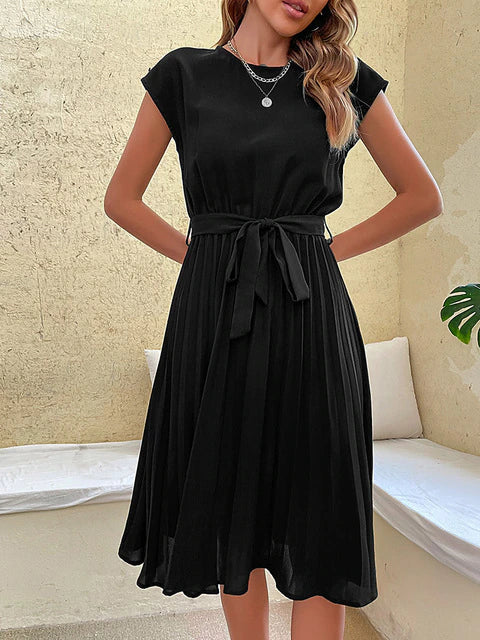 Constance - Robe d'été à manches courtes avec plis
