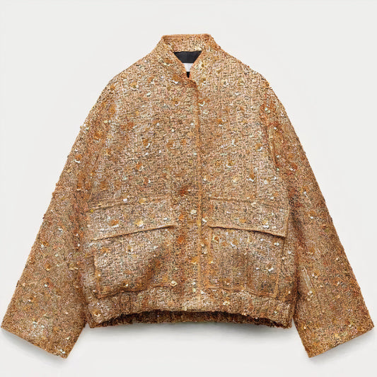 Veste stylée à paillettes grande taille - Jora