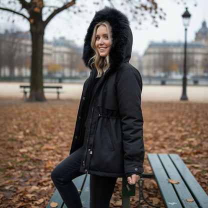 Eugenie | Parka Femme Matelassée avec Col et Capuche en Duvet Chic