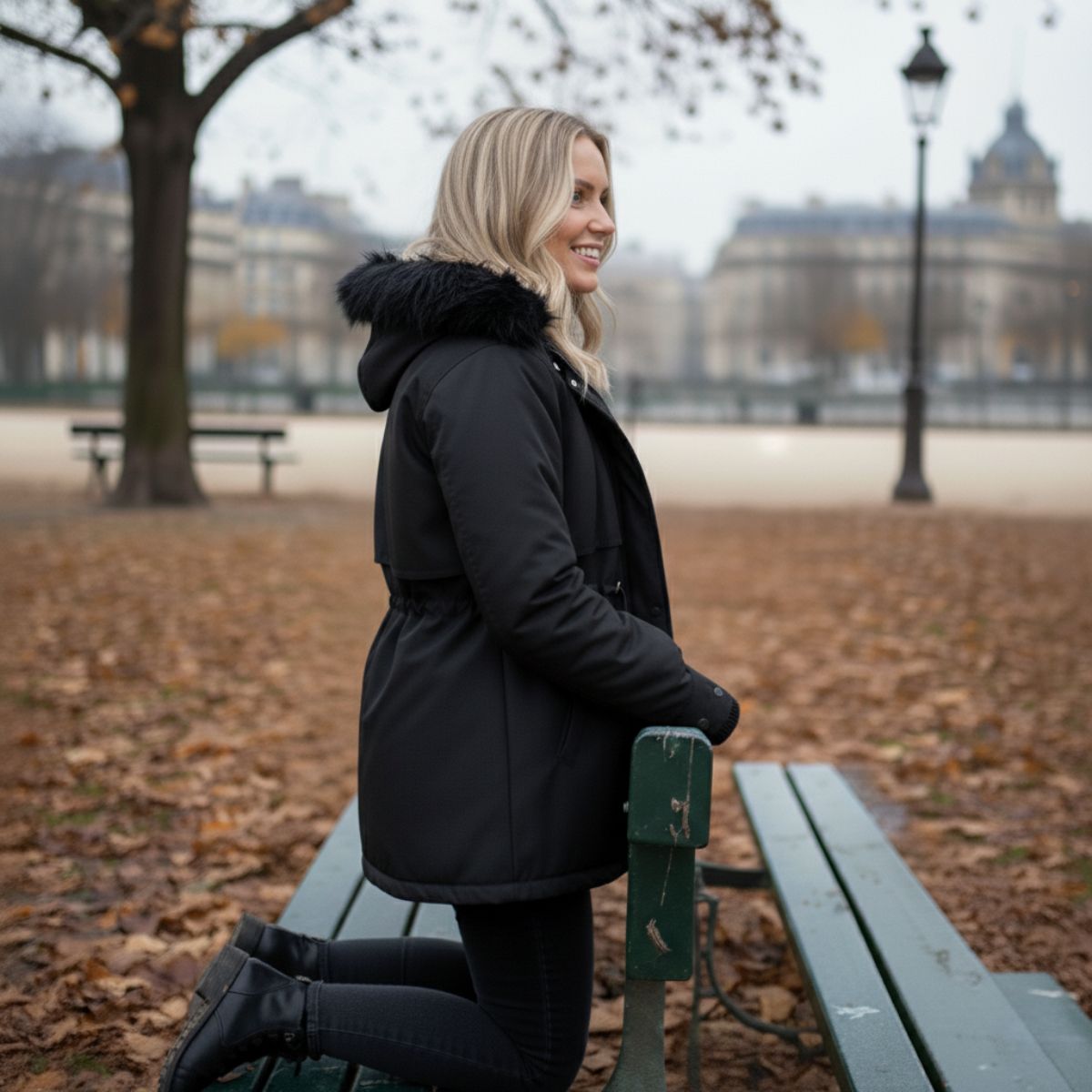 Eugenie | Parka Femme Matelassée avec Col et Capuche en Duvet Chic