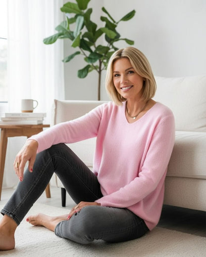 Jacobs | Pull Femme Manches Longues Uni Simple Chic et Confortable