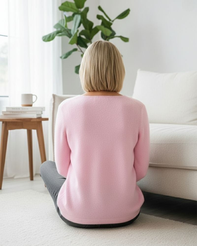 Jacobs | Pull Femme Manches Longues Uni Simple Chic et Confortable