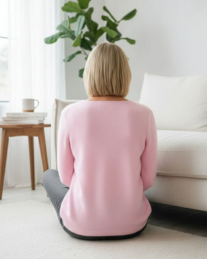 Jacobs | Pull Femme Manches Longues Uni Simple Chic et Confortable