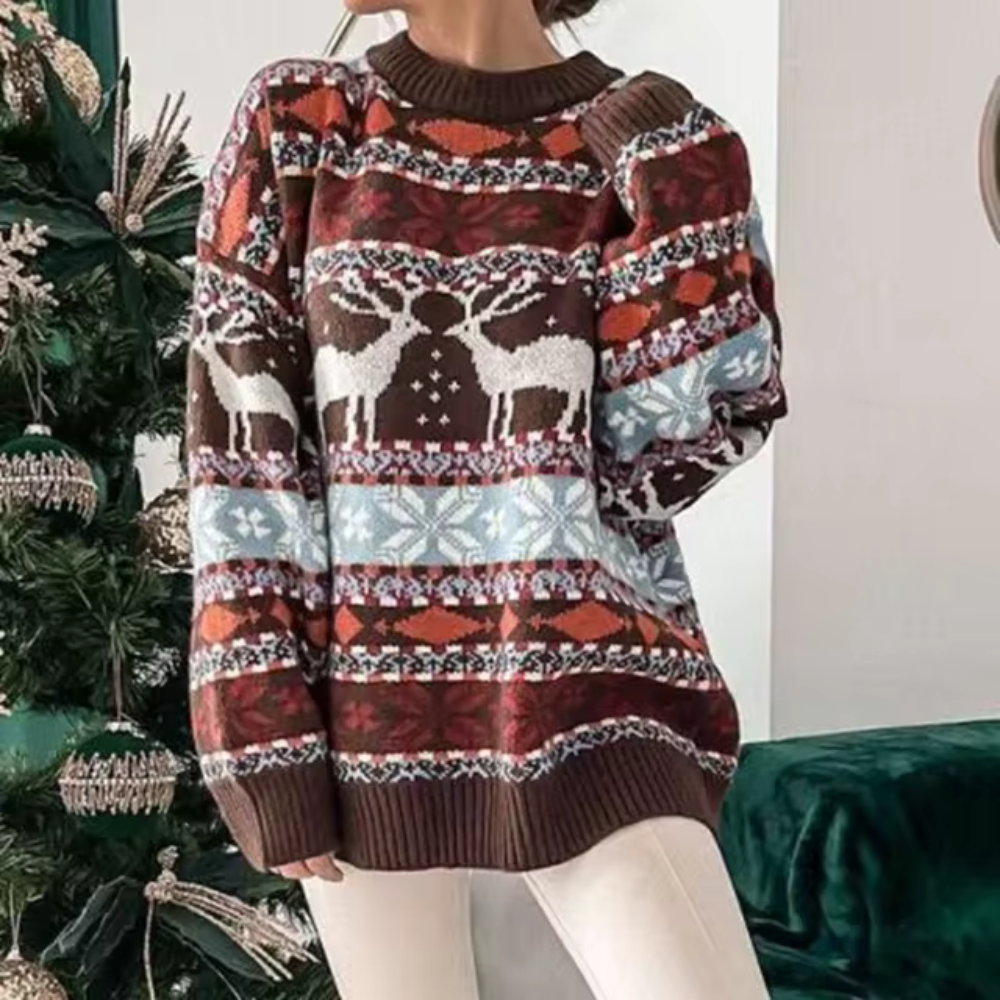Josabet | Pull de Noël Femme Oversize Chic et Confortable