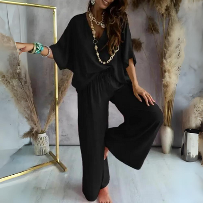 Karla - Ensemble décontracté de pantalons et de chemises pour femmes