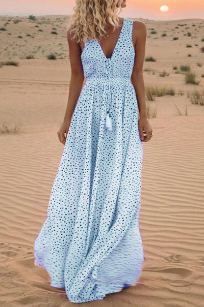 Karylle - Robes tendance à col V et à pois bohème
