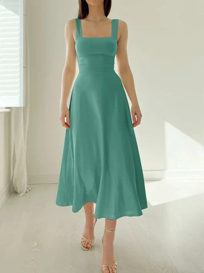 Katara - Robe midi double face en bambou biologique avec poches