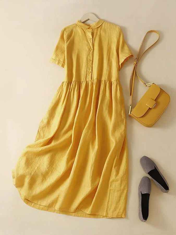 Robe décontractée en coton et lin : Simple Summer Comfort