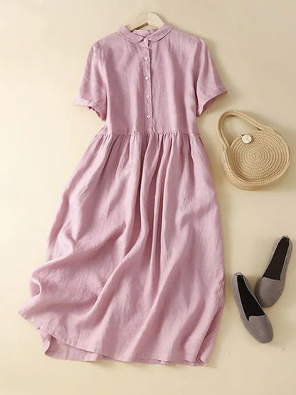 Robe décontractée en coton et lin : Simple Summer Comfort