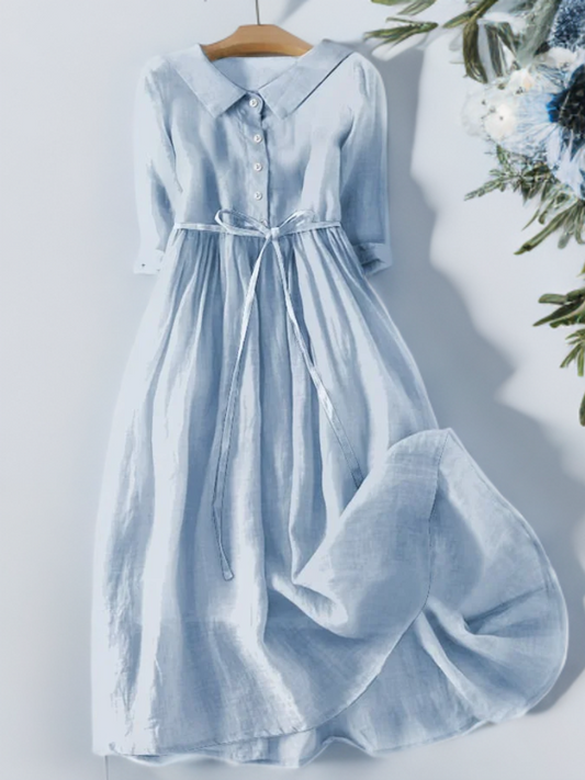 Robe en coton Harper : élégance simple et littéraire