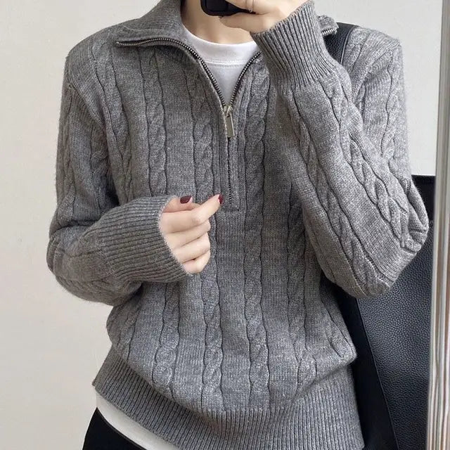 Mica - Pull Tricoté Mi-Long pour Femmes
