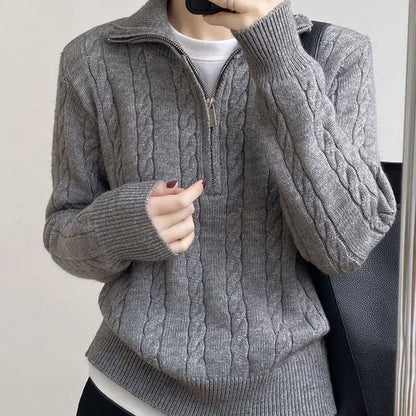 Mica - Pull Tricoté Mi-Long pour Femmes