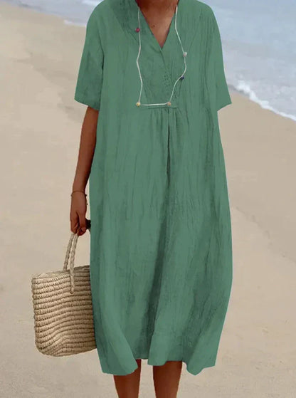 Kourtney - Robe en lin et coton