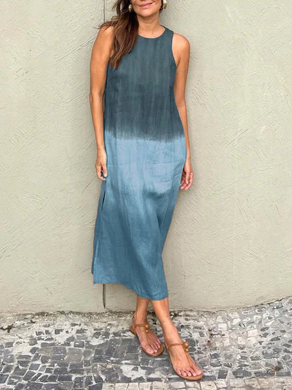 Kyline - Robe longue décontractée en coton et lin