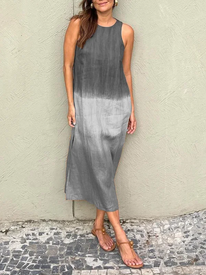 Kyline - Robe longue décontractée en coton et lin
